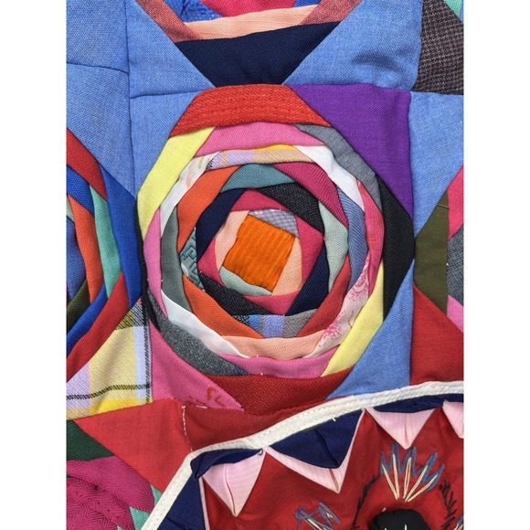 Bai Jia Bei‎ Handmade Chinese Quilted Tapestry Snake Frog Wall Hanging 3D Folk - Picture 6 of 10